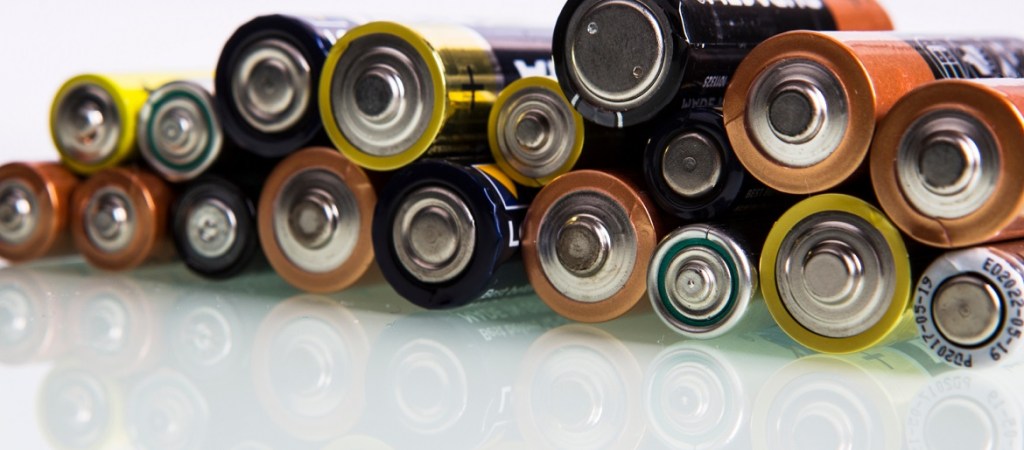 A pile of ordinary batteries