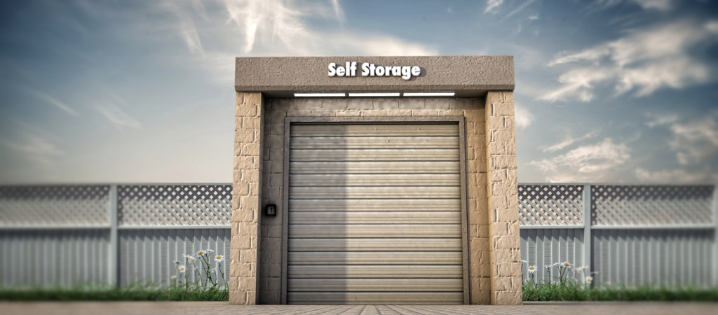 gated self storage facility