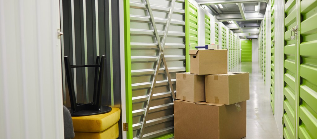 self storage unit in a storage facility