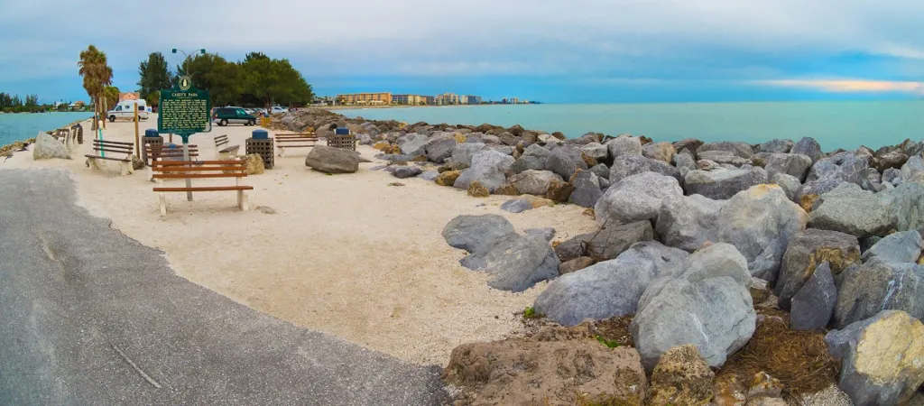 Winter View of South Jetty Venice, Florida
