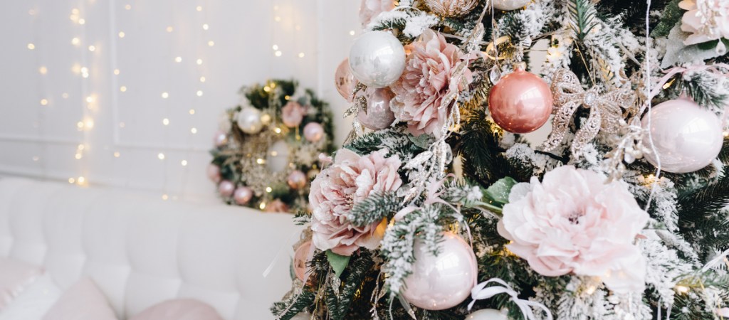 Rose gold Christmas tree