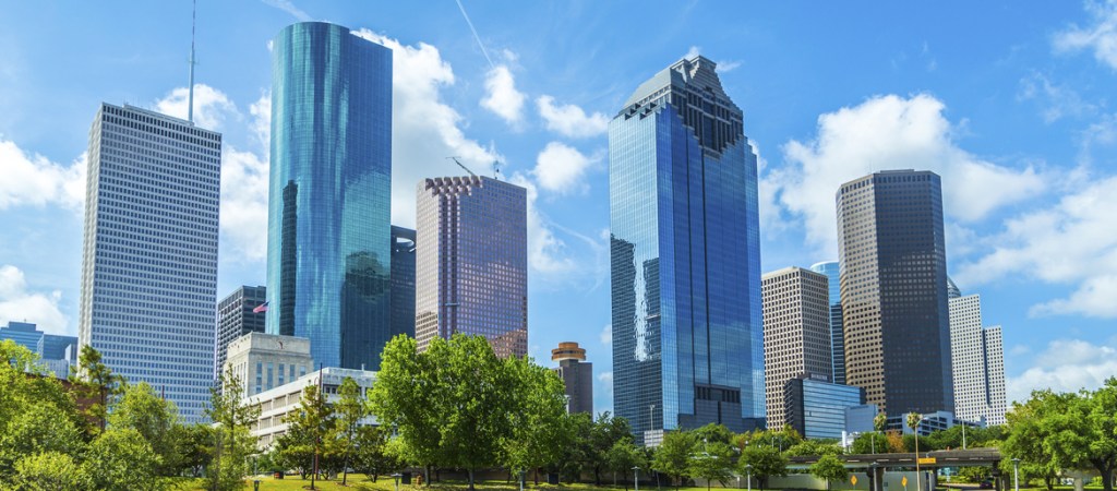 downtown Houston skyline - moving to Houston