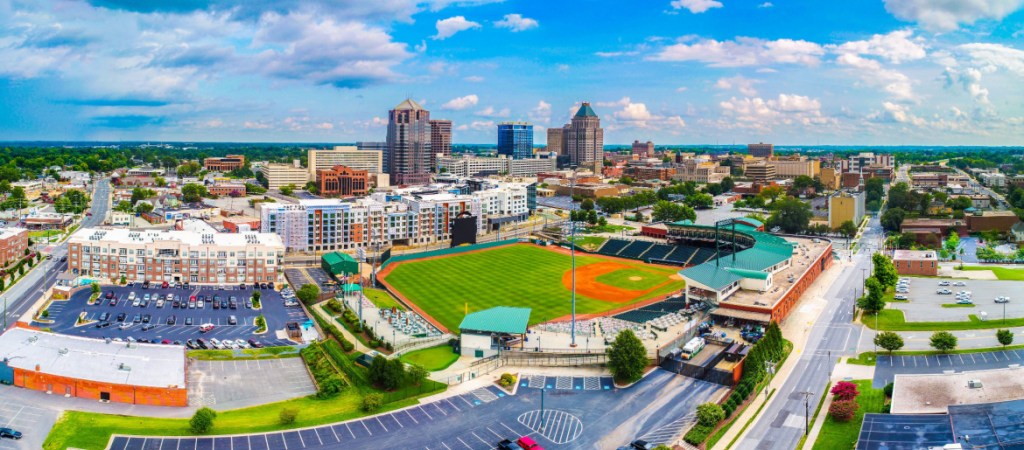 Greensboro, NC downtown skyline