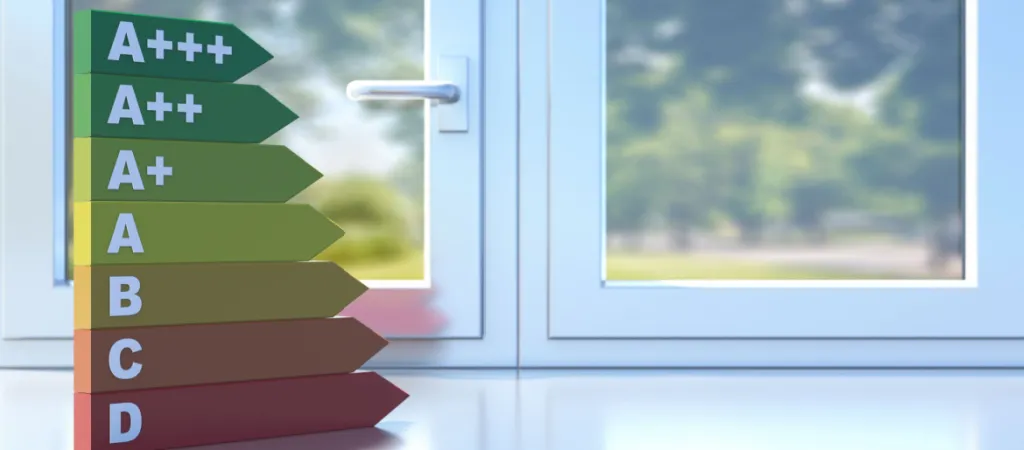 Energy efficiency chart by new window