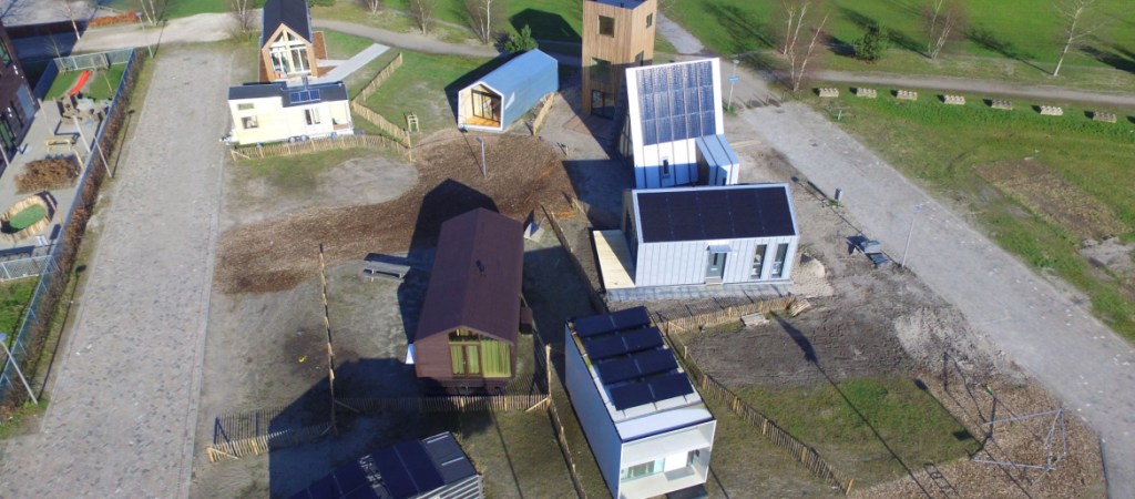 Aerial view on Tiny Houses