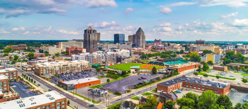 Greensboro, NC aerial view
