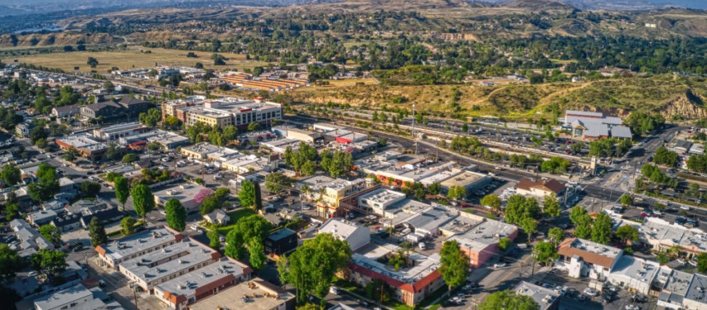 Aerial view of Santa Clarita, CA