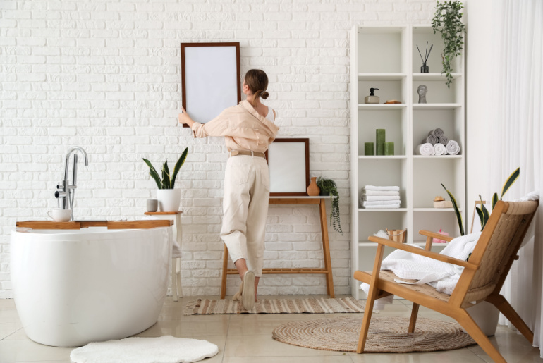 Artwork for bathroom walls, room decor paintings
