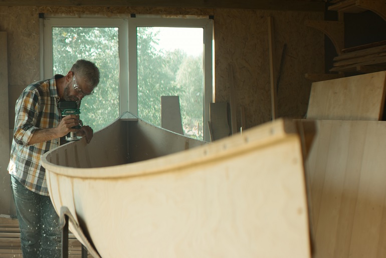 Building a canoe