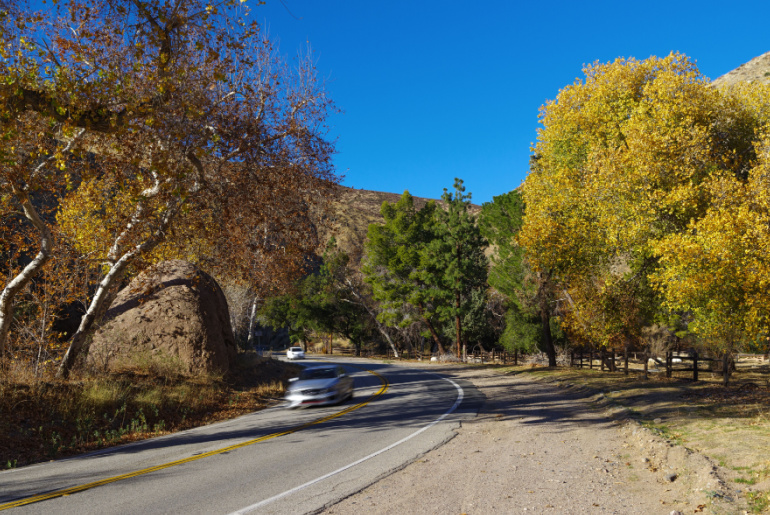 Fall scenery along Bouquet Canyon Road, north of Santa Clarita, CA