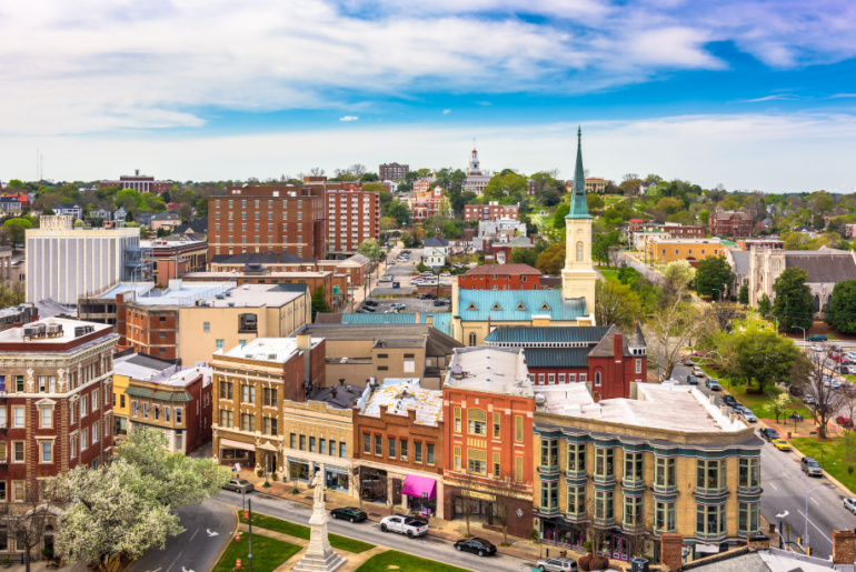 Macon, Georgia, USA downtown cityscape.