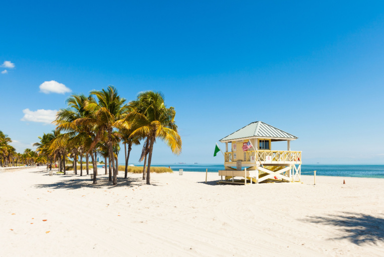 Crandon Park Beach located in Key Biscayne in Miami, FL