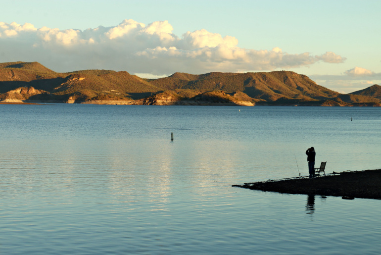 Fishing at Lake Pleasant, Peoria, AZ