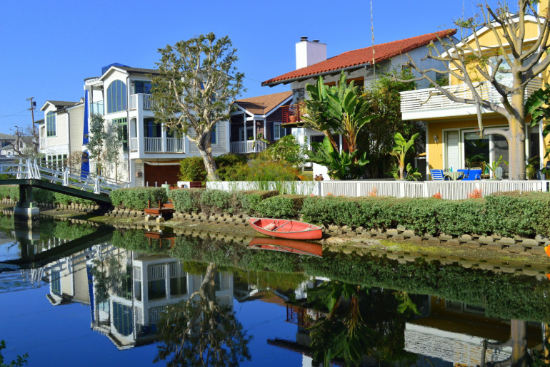 Houses on the Venice Beach Canals in California, Celebrity Real Estate