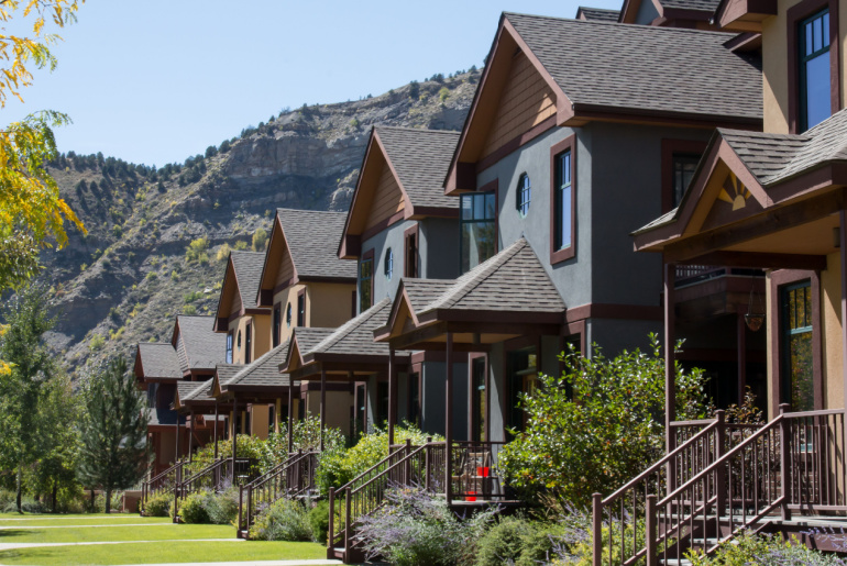 Row of new homes in Colorado