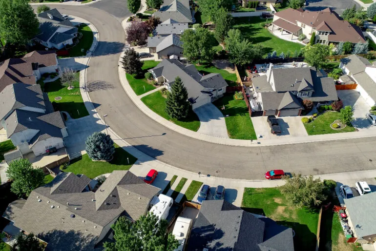 suburban area in Idaho
