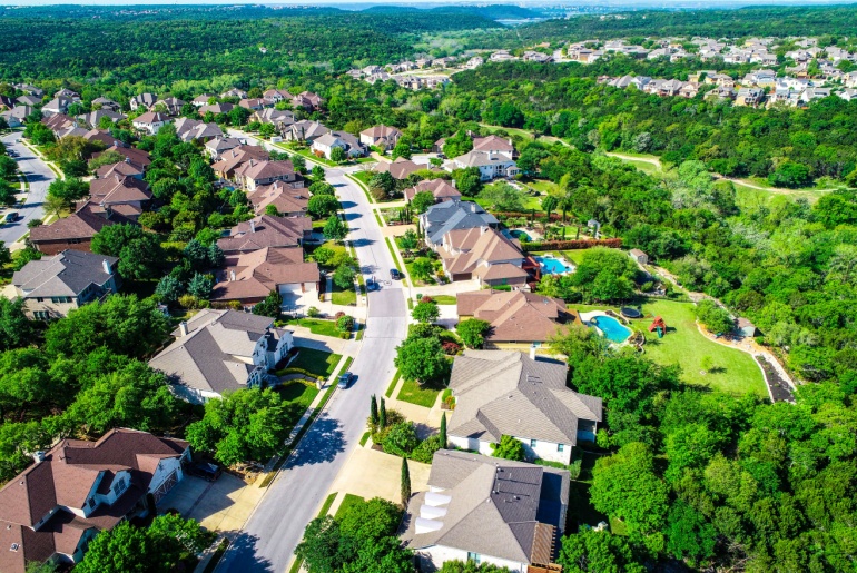 aerial view of Cedar Park, Texas