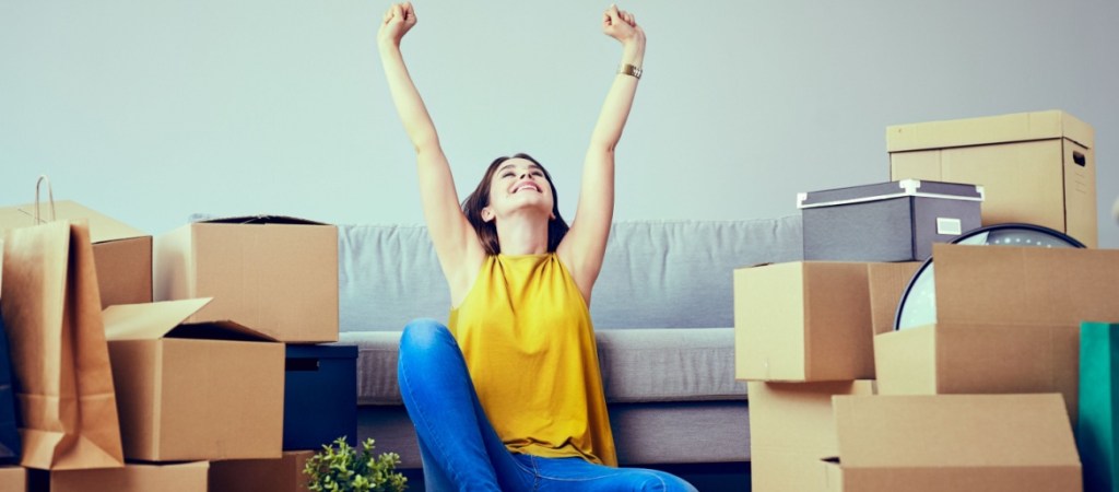 Young person moving to new home
