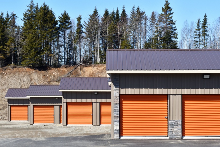 Self Storage facility with trees in the background