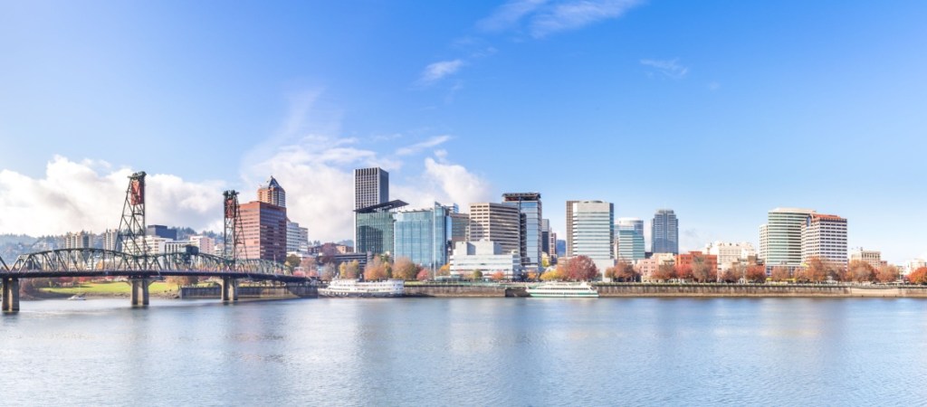 cityscape and skyline in portland