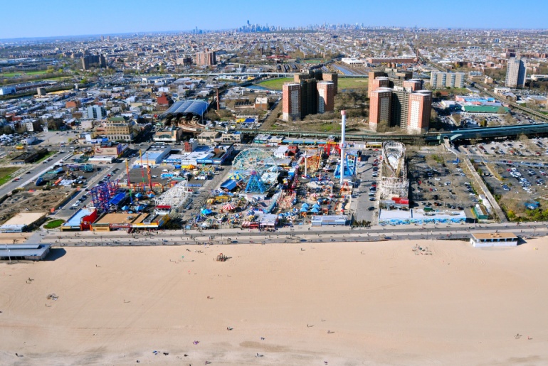 Coney Island NYC aerial view