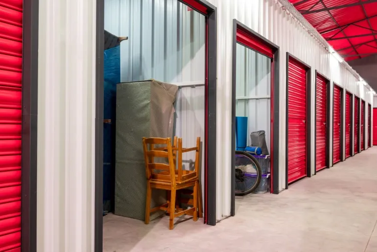 interior of self storage facility