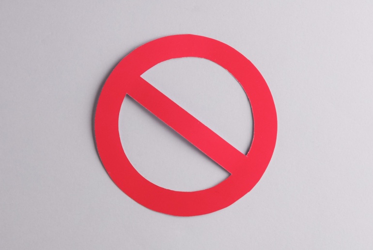 forbidden sign.