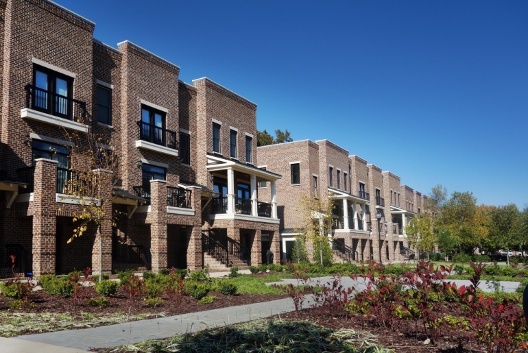 Townhouses in downtown Raleigh, North Carolina