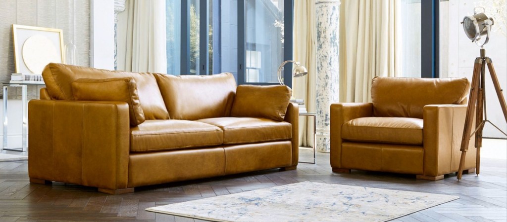 Leather furniture set.
