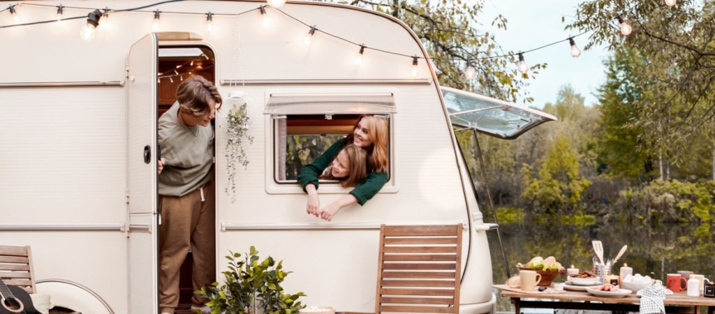 Family in camper.