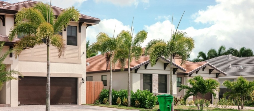 Residential area in Miami Florida