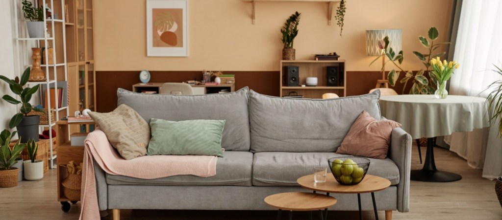 interior of a cluttered home