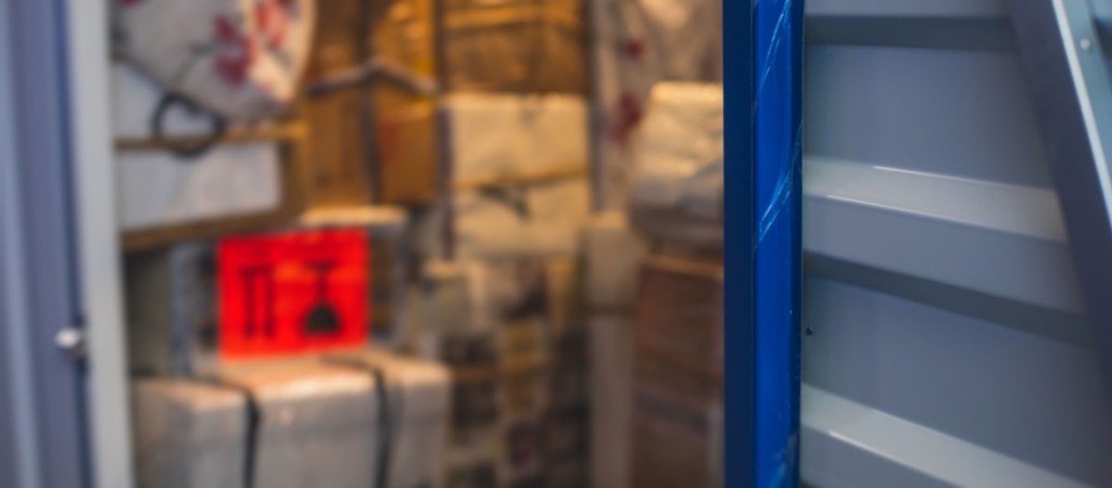 Interior of self storage unit