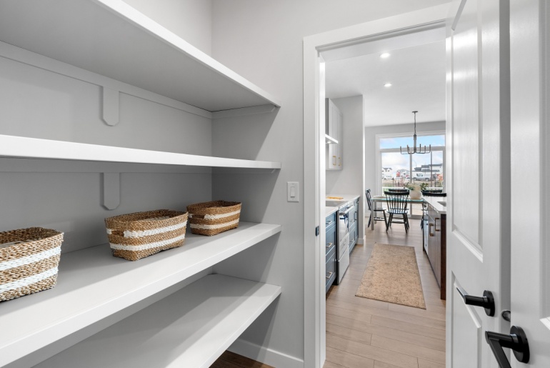 shelves in a pantry