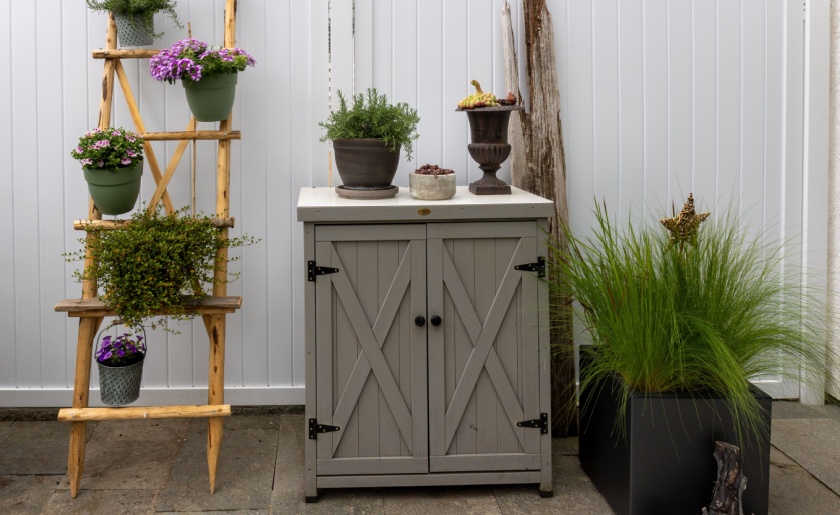 garden tool storage cabinet