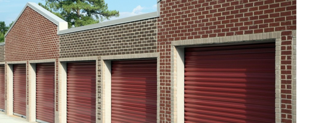 exterior of self storage facility made of red brick