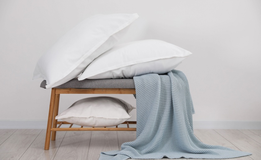 pillows on a chair