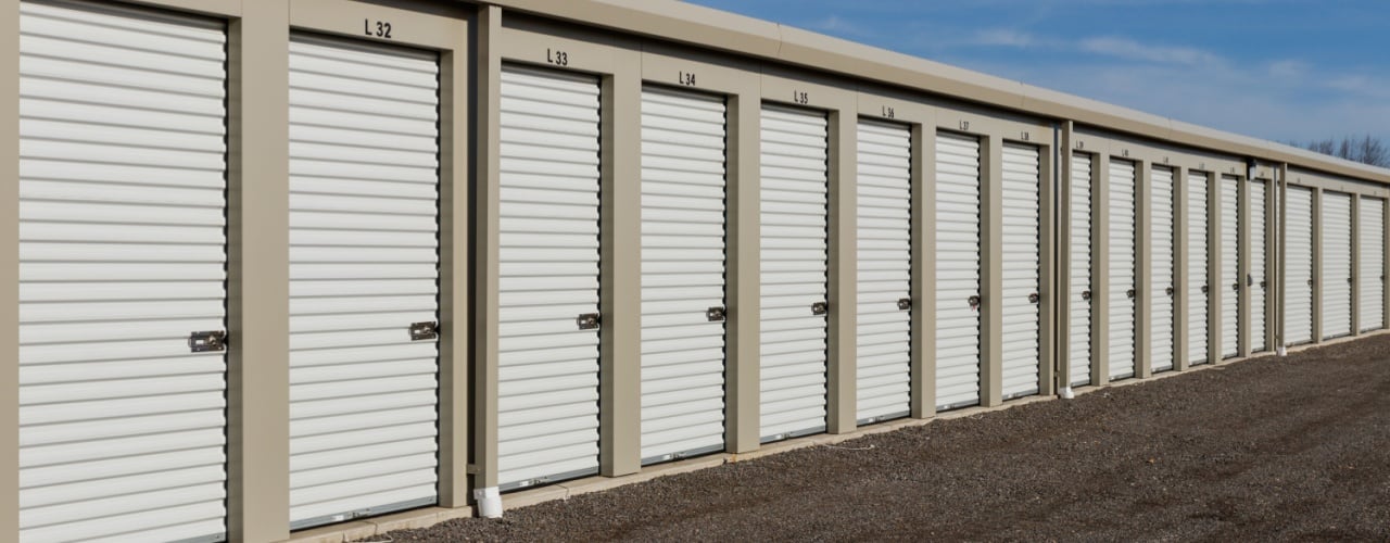 Self storage facility exterior