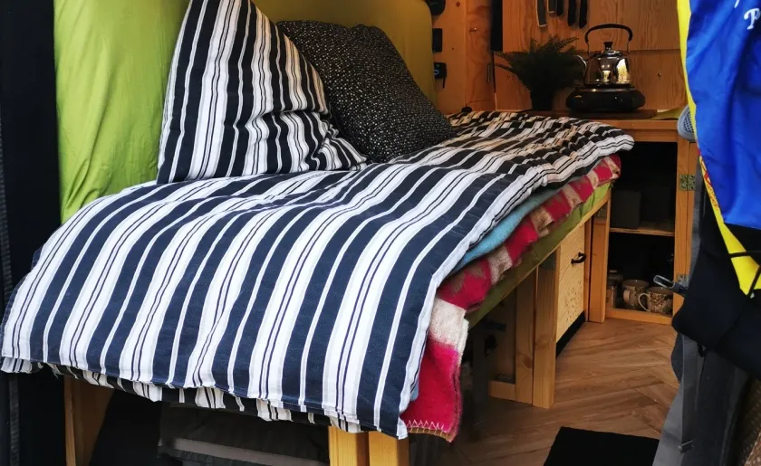 DIY under-bed storage in an RV
