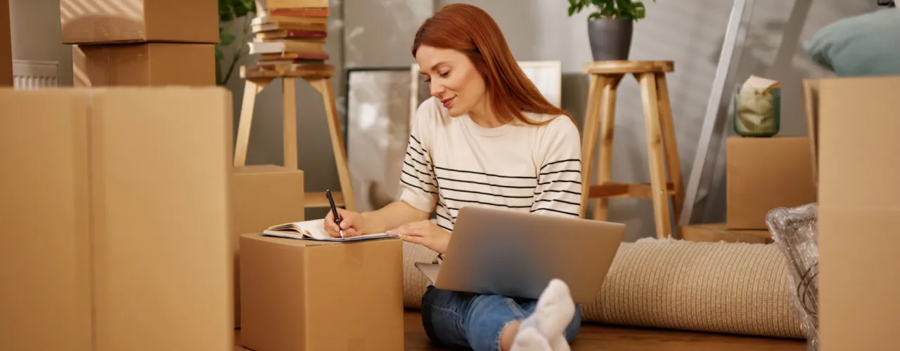 Woman-going-through-new-home-checklist