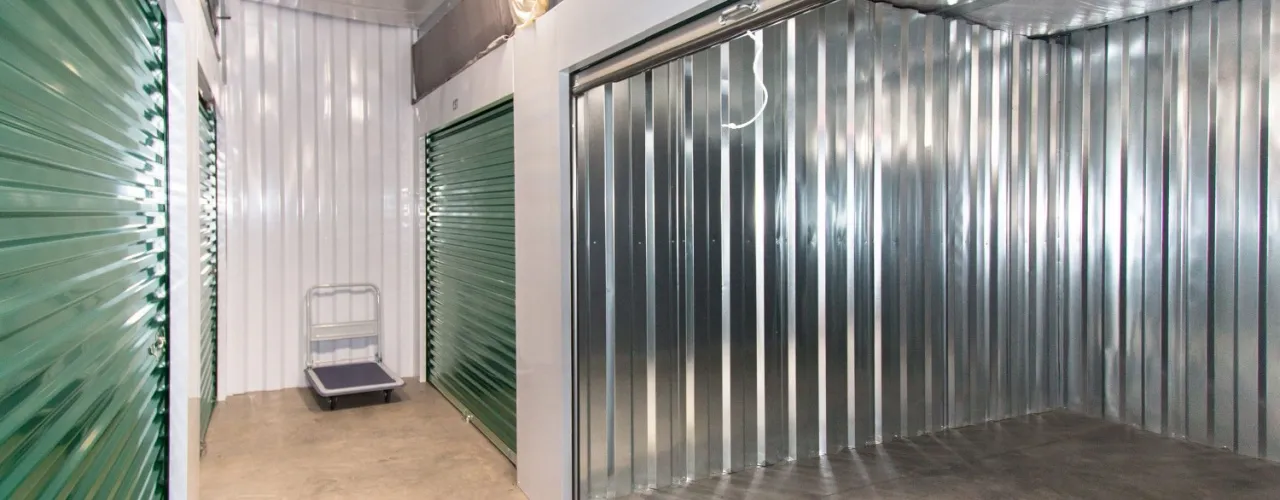 interior of self storage facility