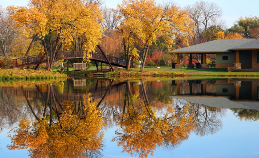 Autumn in Tenney Park in Madison, WI.