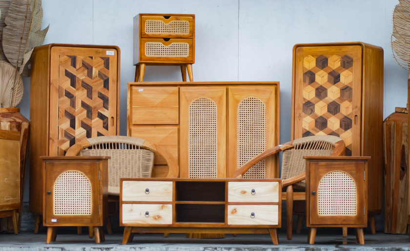 photo of retro, vintage furniture for sale
