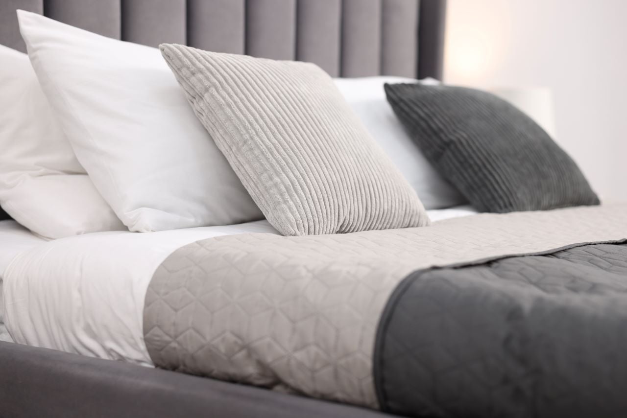 Beautifully made bed