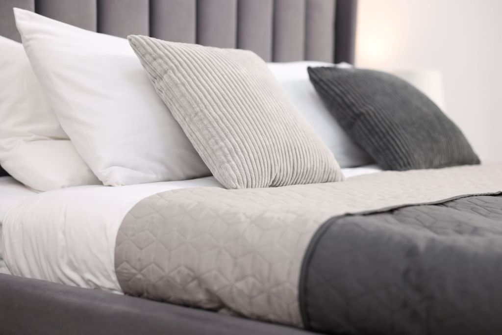 Beautifully made bed