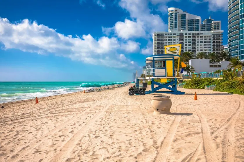 Beach in Hollywood, Florida