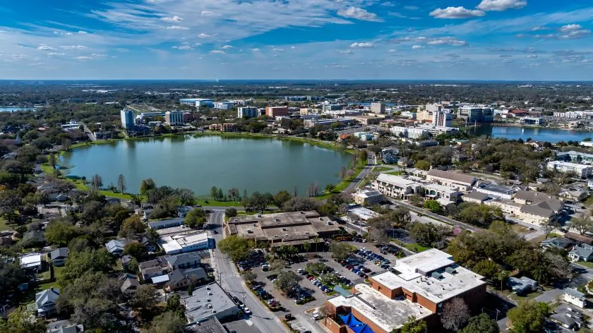 Aerial view of Lakeland, FL