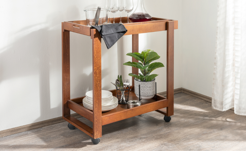 Rolling cart at home