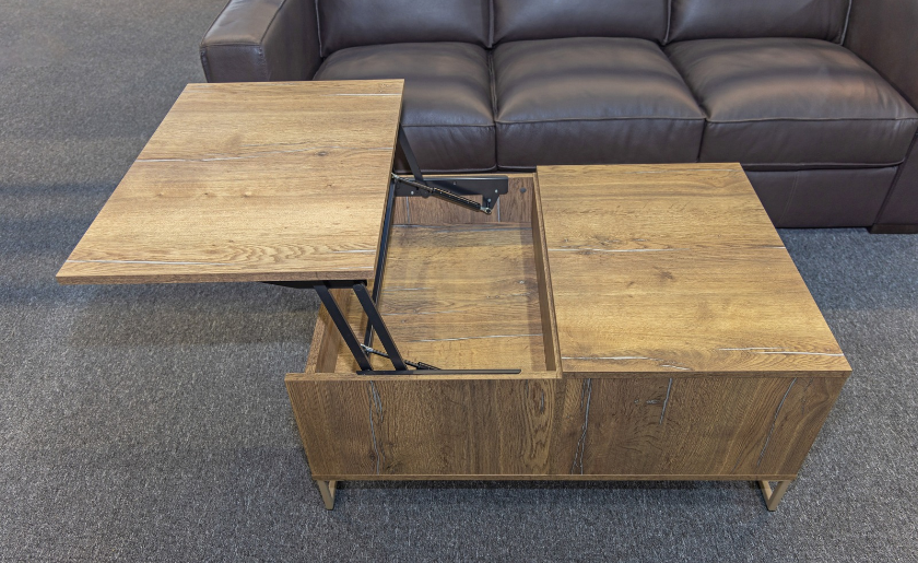 Lift Up Coffee Table as a Storage Solution in Modern Living Room