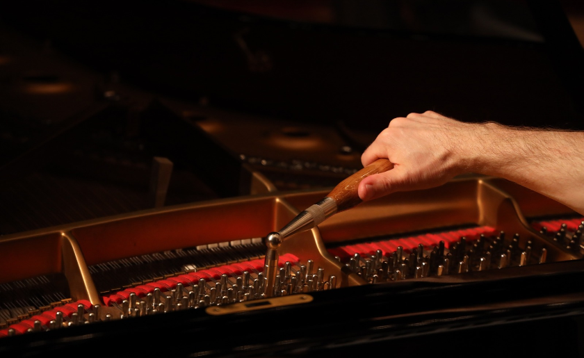 Tuning a piano